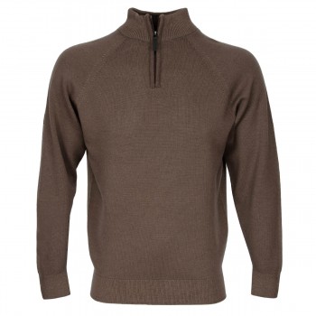 Glenbrae Zip Neck Latte